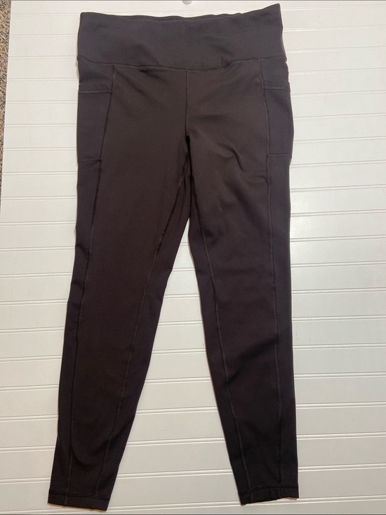 Yogalicious Pants - Yogalicious High-Rise Leggings Size 1X Chocolate Brown Pockets Athleisure
